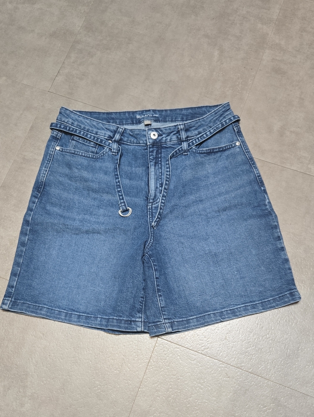 Style & Co High-Waist Denim Shorts in Classic Blue